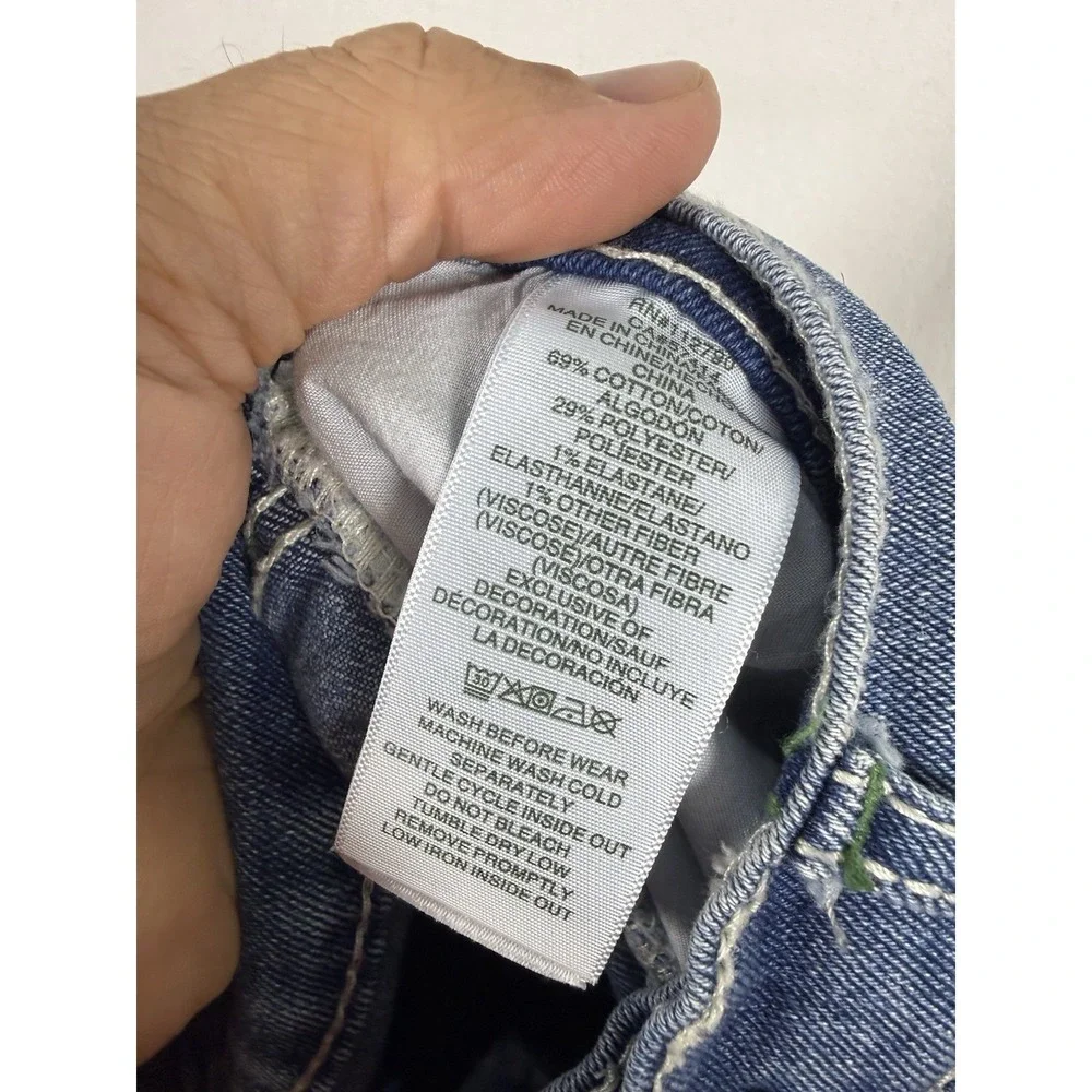 NWT True Religion Ricky Relaxed Straight Big T Flap Shorts Mens 34 Pacific Wash